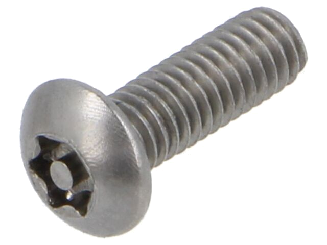 Schroef; M4x12; 0,7; Kop: bol; Torx®; roestvrij staal A2; ISO 7380 Schroef; M4x12; 0,7; Kop: bol; Torx®; roestvrij staal A2; ISO 7380